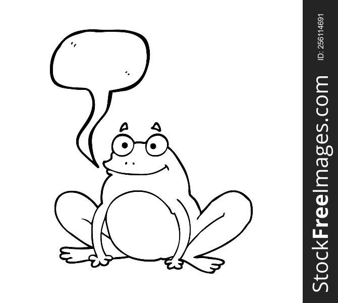 speech bubble cartoon happy frog