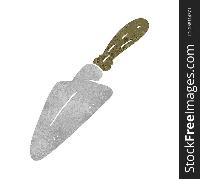 retro cartoon trowel