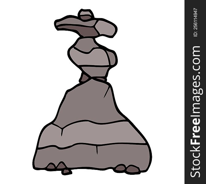 Cartoon Doodle Boulders