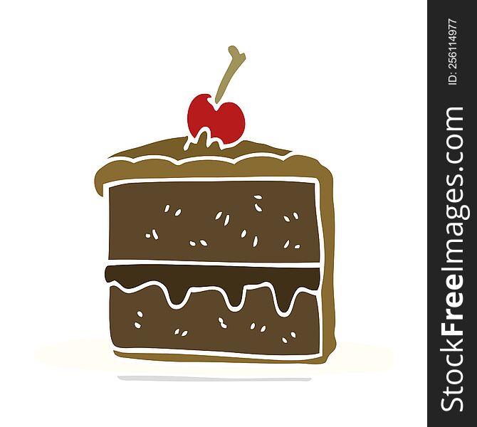 cartoon doodle chocolate cake