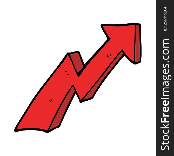 cartoon doodle business growth arrow