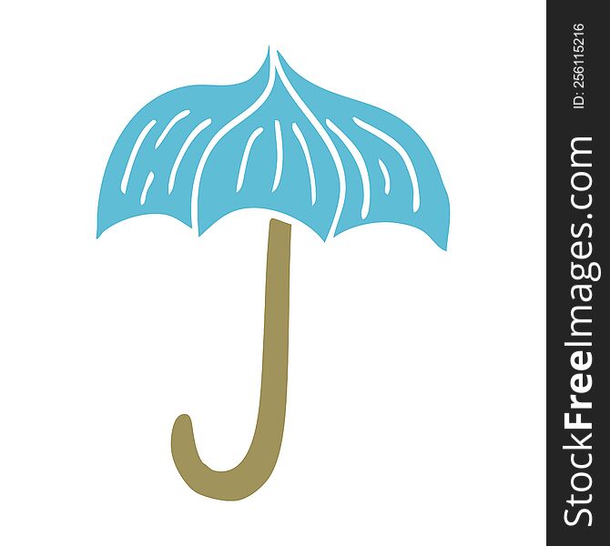 Cartoon Doodle Umbrella Tattoo Symbol