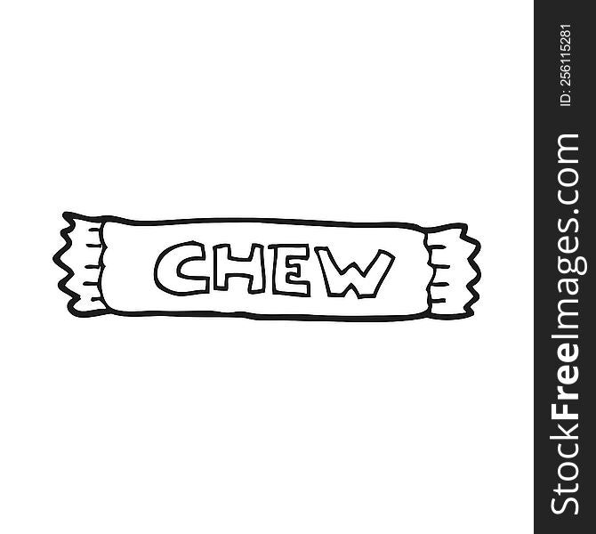 Black And White Cartoon Chew