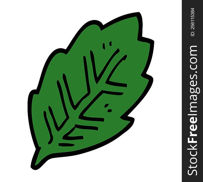cartoon doodle tree leaf