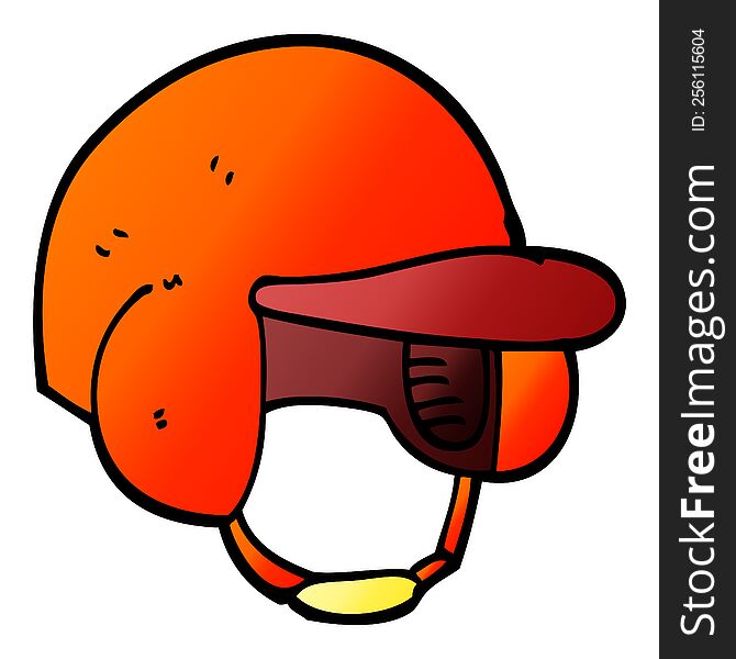 vector gradient illustration cartoon baseball helmet