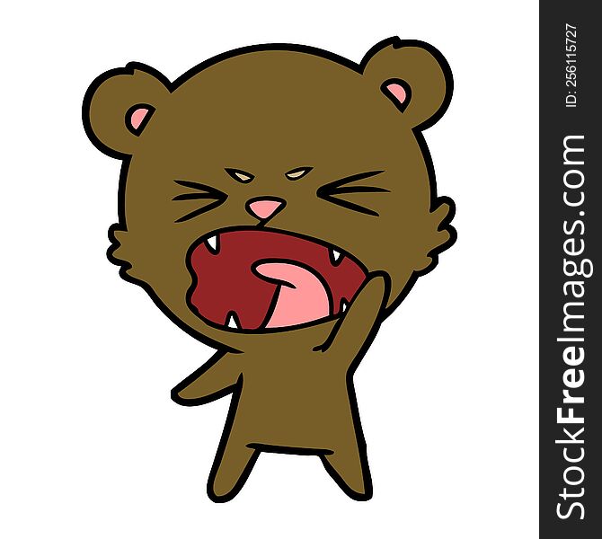 angry cartoon bear. angry cartoon bear