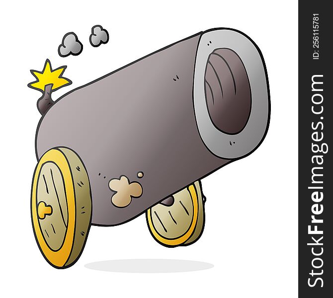 cartoon big cannon