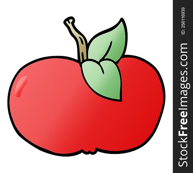 cartoon doodle juicy apple