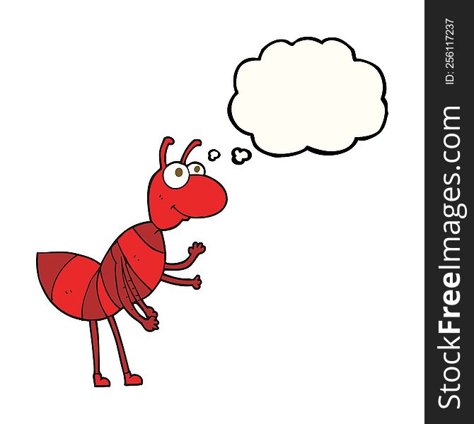 thought bubble cartoon ant