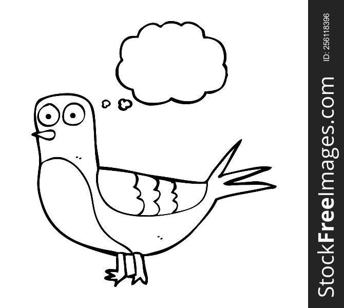 thought bubble cartoon pigeon