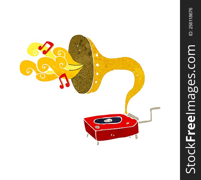 cartoon gramophone