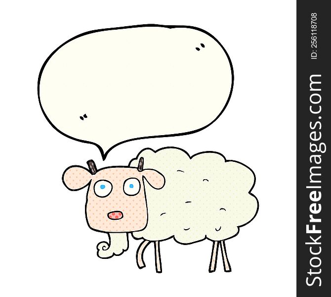 Comic Book Speech Bubble Cartoon Goat