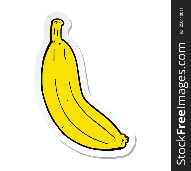 sticker of a cartoon banana