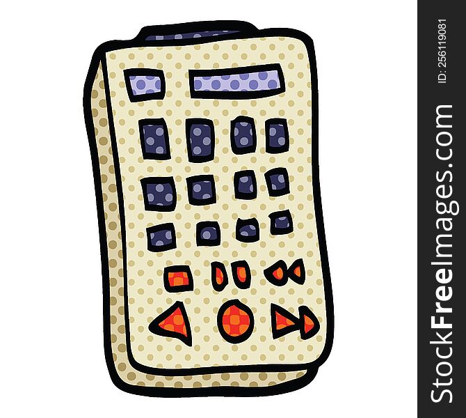 comic book style cartoon remote control