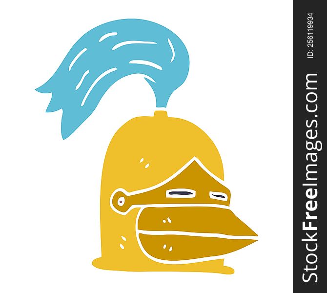cartoon doodle golden helmet