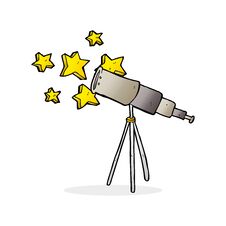 Cartoon Telescope Royalty Free Stock Photography