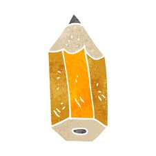 Free Retro Cartoon Pencil Stub Royalty Free Stock Photos - 256123778