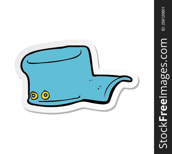 sticker of a cartoon uniform hat