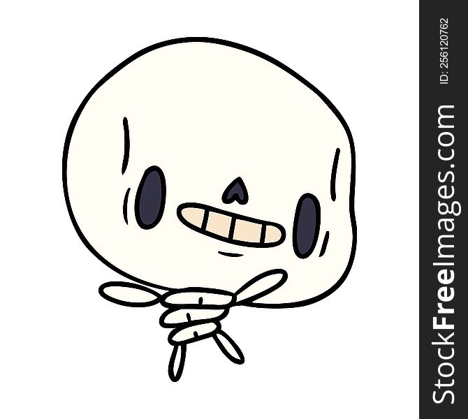 Cartoon Kawaii Cute Dead Skeleton