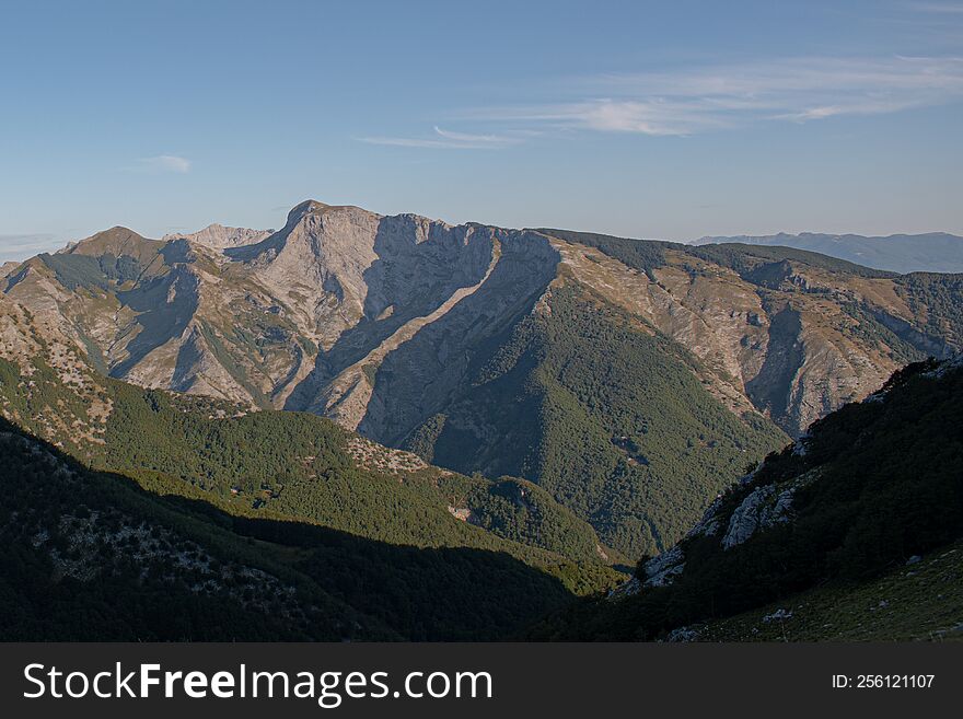 Apuan Alps in background - sunrise