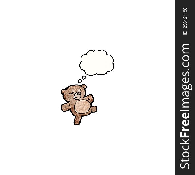 Cute Cartoon Teddy Bear With Thought Bubble