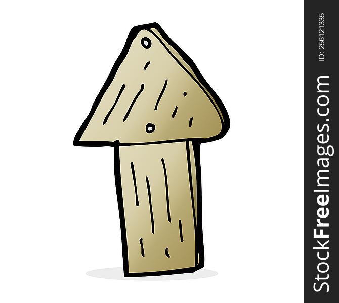 cartoon wood arrow symbol