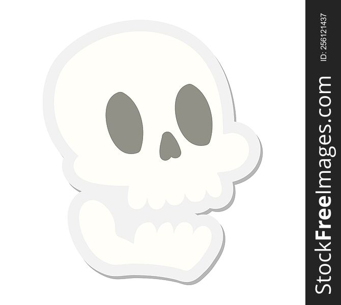 spooky halloween skull sticker