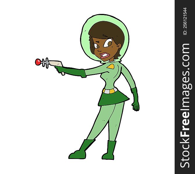 cartoon sci fi girl