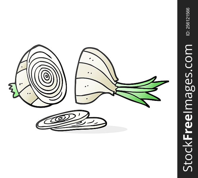 Cartoon Sliced Onion