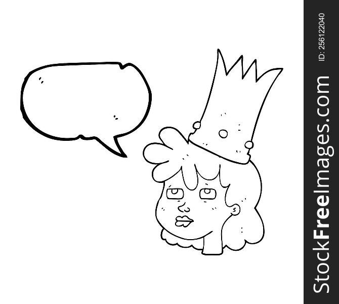 Speech Bubble Cartoon Queen