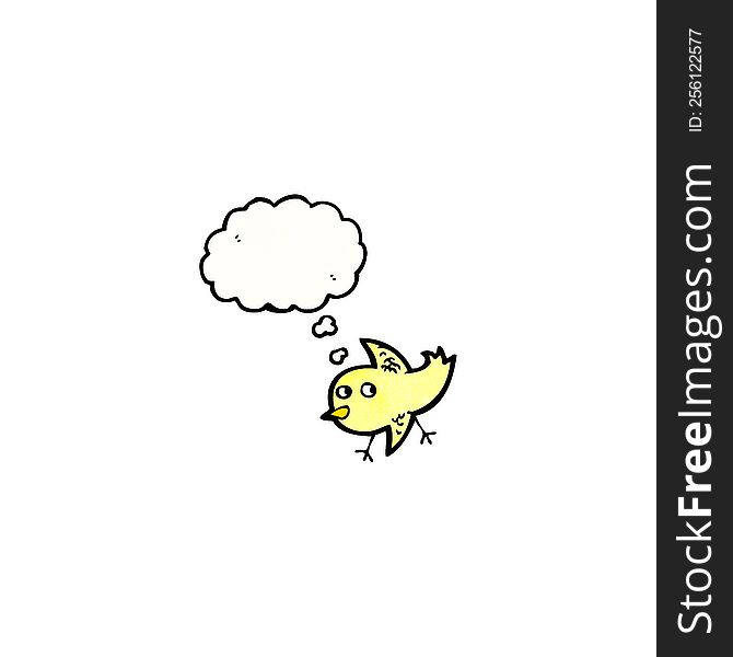Cartoon Chick With Thought Bubble