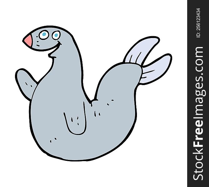 cartoon happy seal