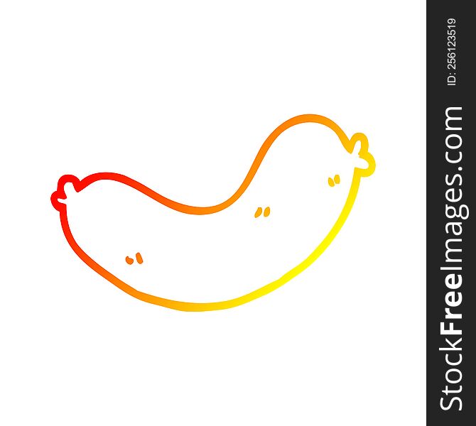 warm gradient line drawing cartoon sausages