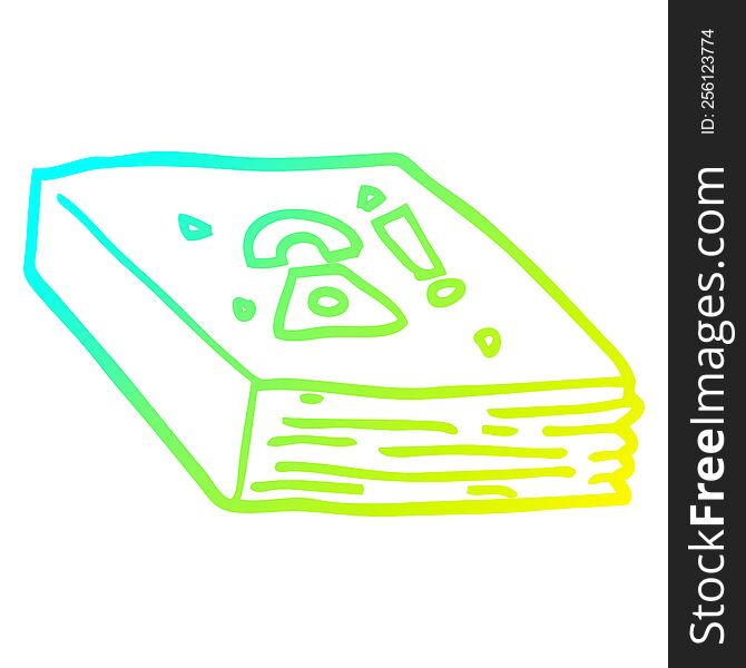 cold gradient line drawing of a cartoon local phone book