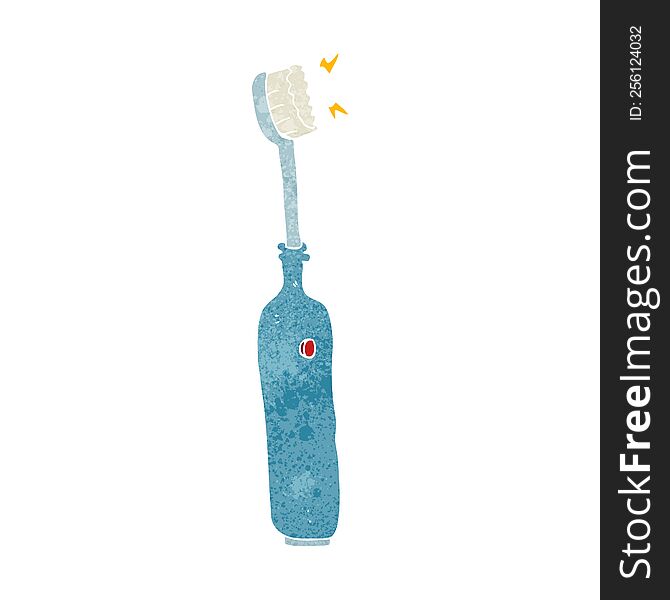 freehand retro cartoon electric tooth brush