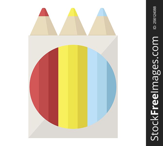 pack of coloring pencils graphic icon