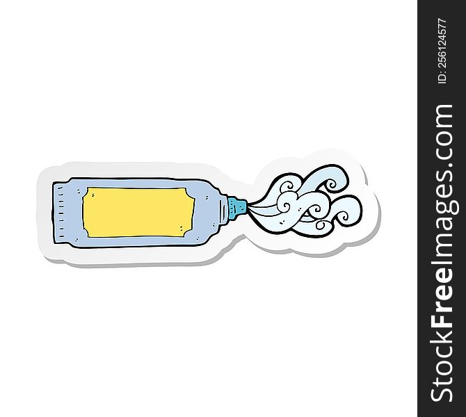sticker of a cartoon lotion