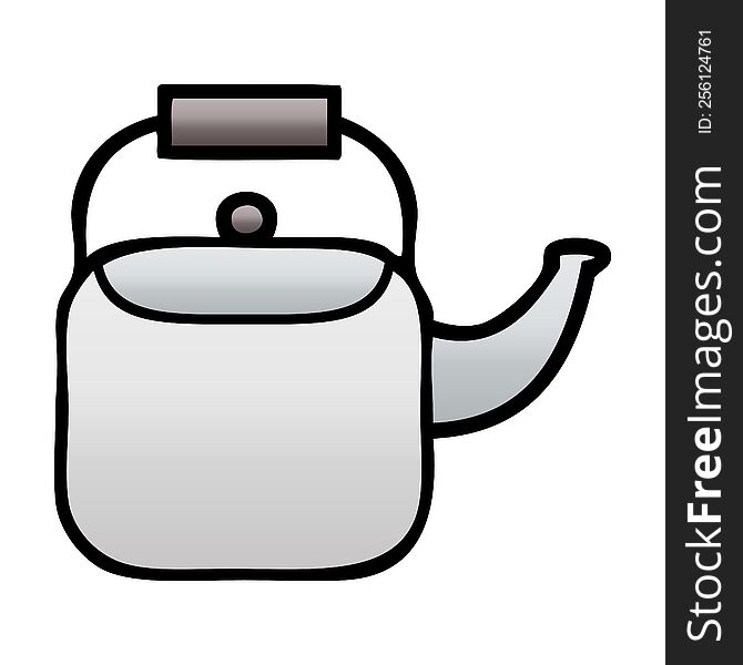 gradient shaded cartoon of a kettle pot