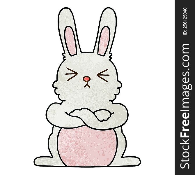 hand drawn quirky cartoon rabbit. hand drawn quirky cartoon rabbit