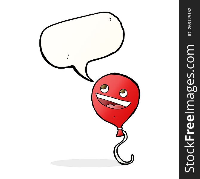 Cartoon Balloon With Speech Bubble