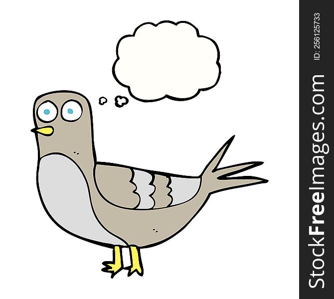 Thought Bubble Cartoon Pigeon