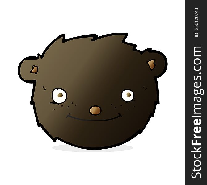 cartoon black bear head