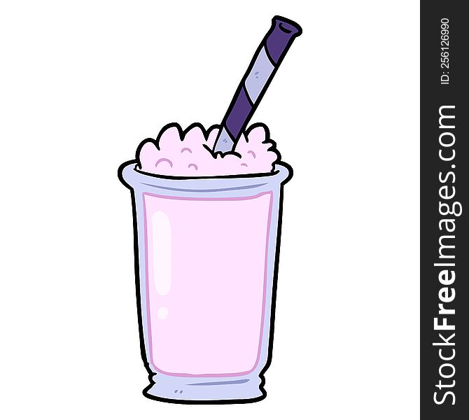 cartoon milkshake. cartoon milkshake