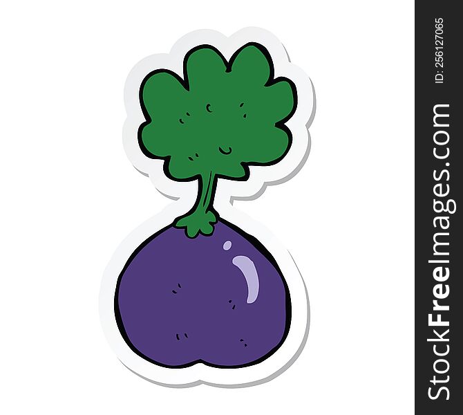 sticker of a cartoon vegetable