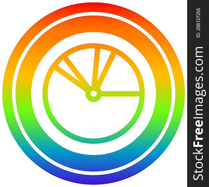 pie chart icon with rainbow gradient finish. pie chart icon with rainbow gradient finish