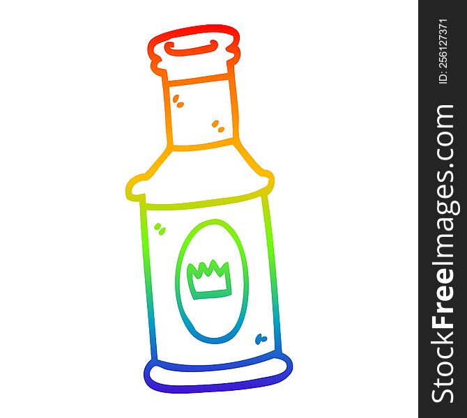 rainbow gradient line drawing cartoon alcoholic drink