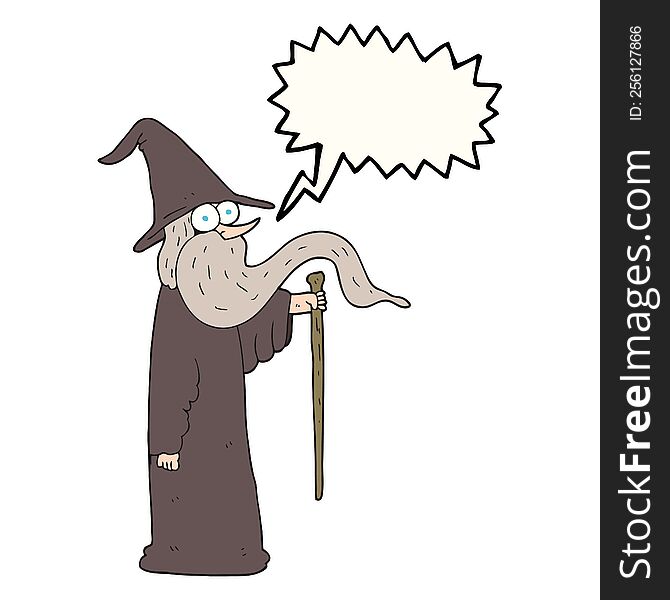 Speech Bubble Cartoon Wizard