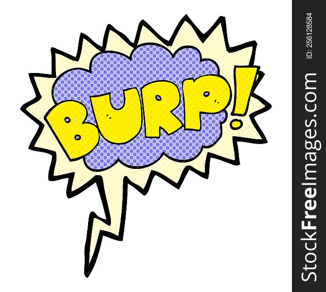Comic Book Speech Bubble Cartoon Burp Text