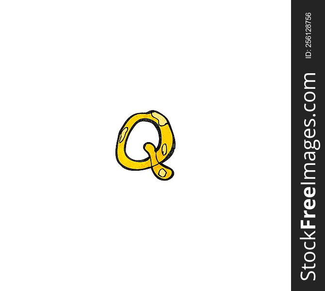 child\'s drawing of the letter q