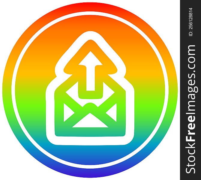 send email circular in rainbow spectrum